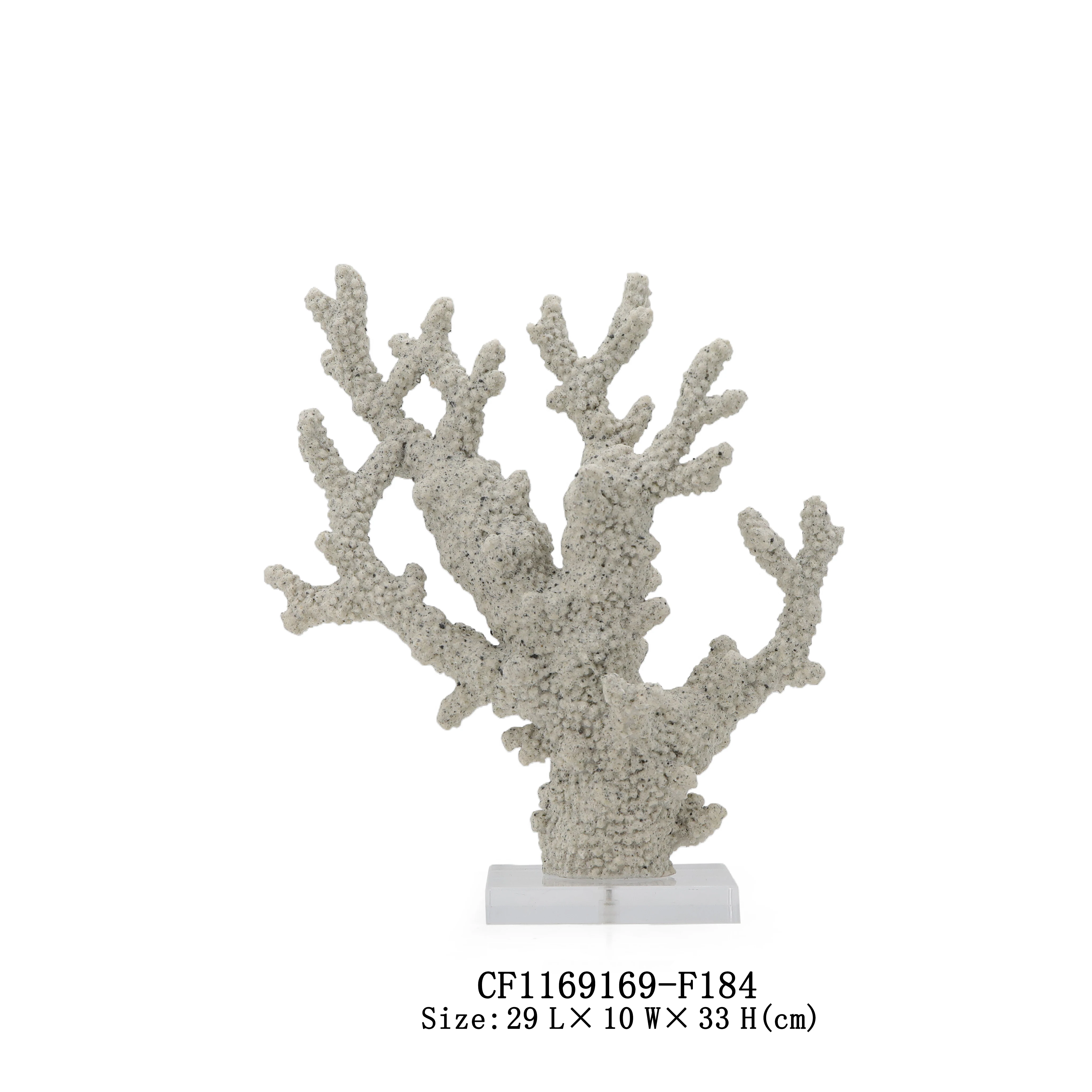 Coastal Artificial Resin Coral Reef Ocean Decor Acrylic Base For Home Decoration supplier