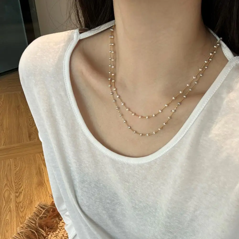 KAKODIY high quality new product design 18K gold plated 925 sterling silver beaded chain women's necklace detail 1