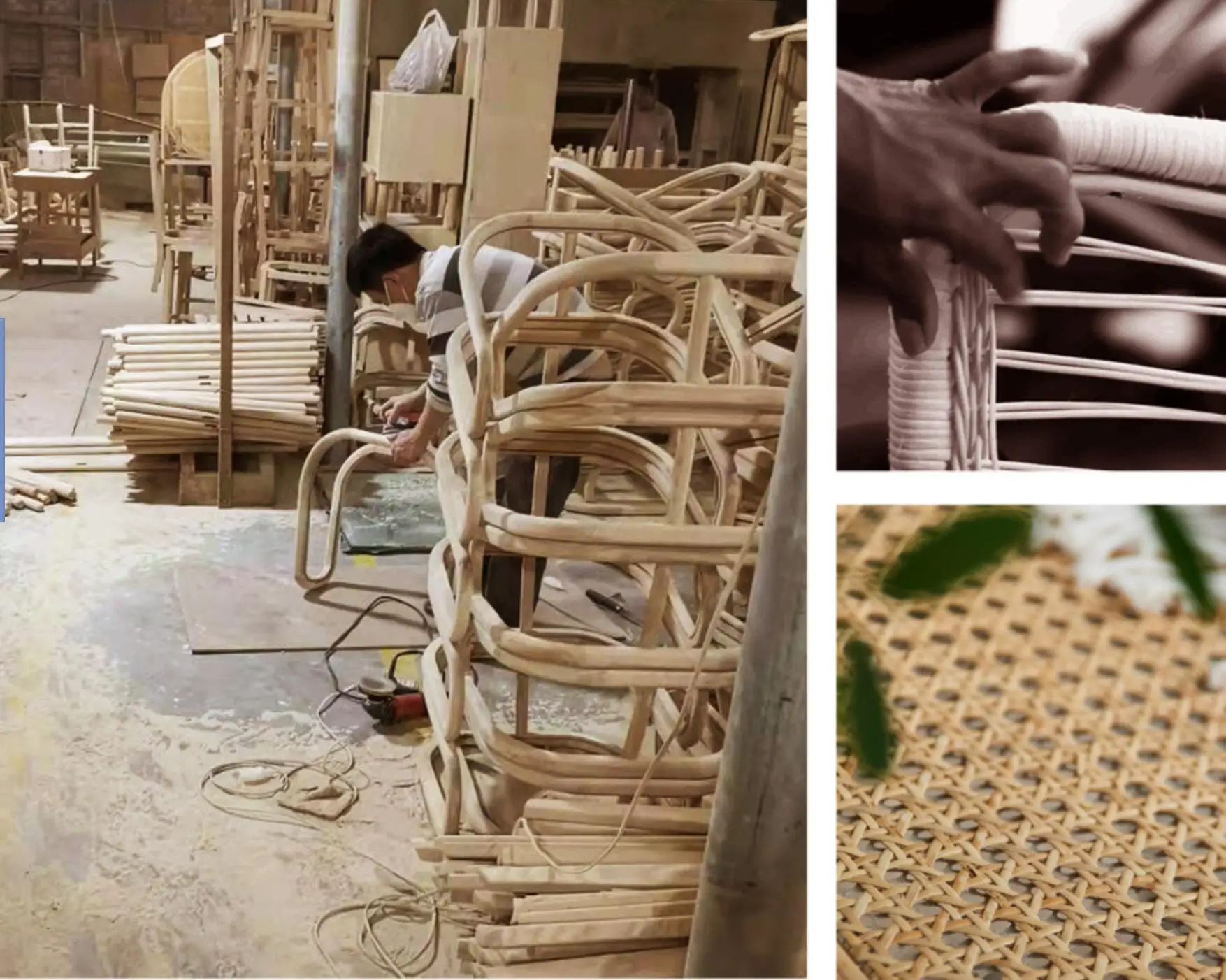 Dreamhause Rattan Bed Japanese Solid Wood Bed B&B Ash Wood Master ...