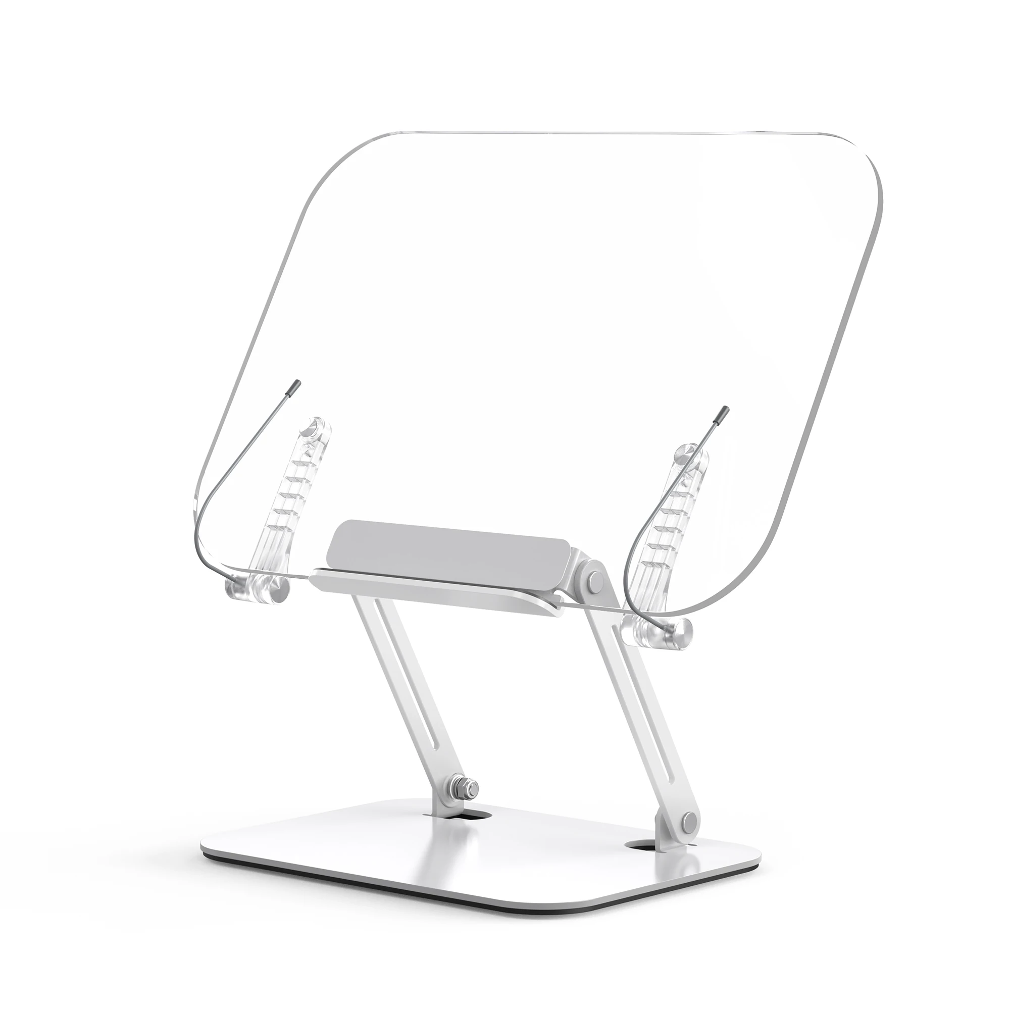 Boneruy R12 Clear Acrylic Bookends Height Adjustable Book Reading