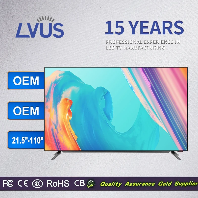 Factory Direct 24 Inch LED TV Sets Customizable Android TV Smart 32 43 50 55 65 Inch 4K Televisions Smart TVs