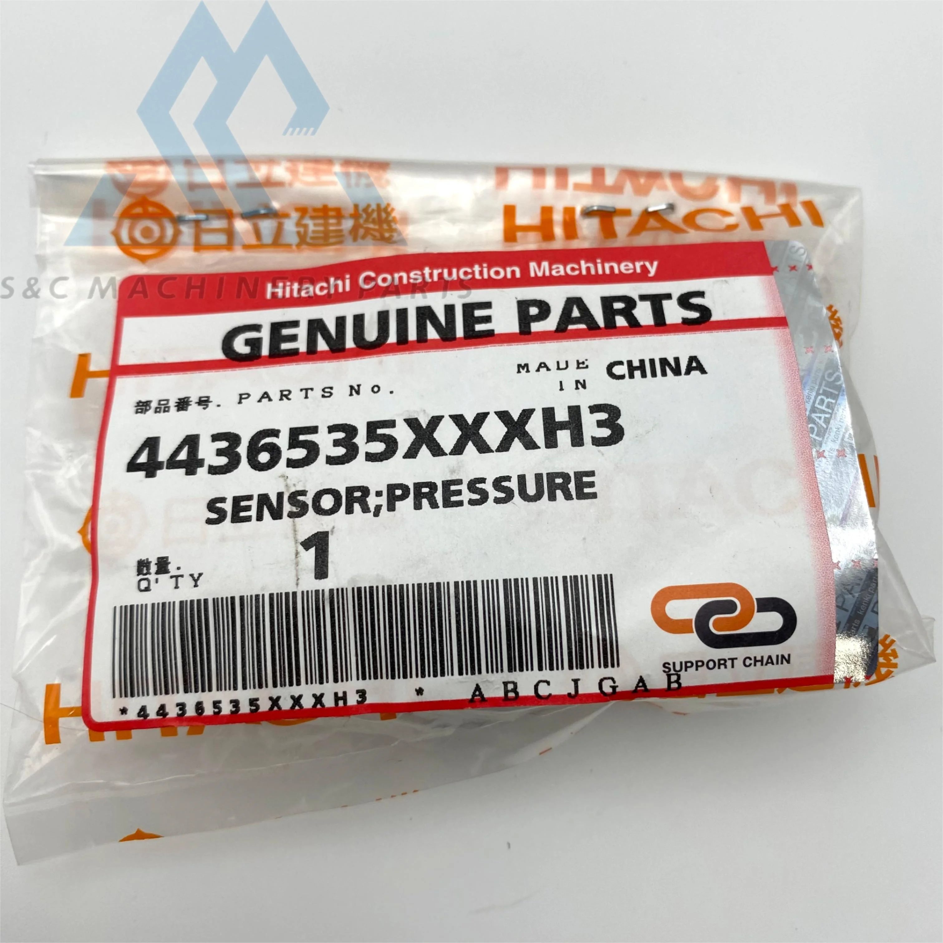 Genuine Quality Low Pressure Sensor 4436535 for Hitachi ZX120
