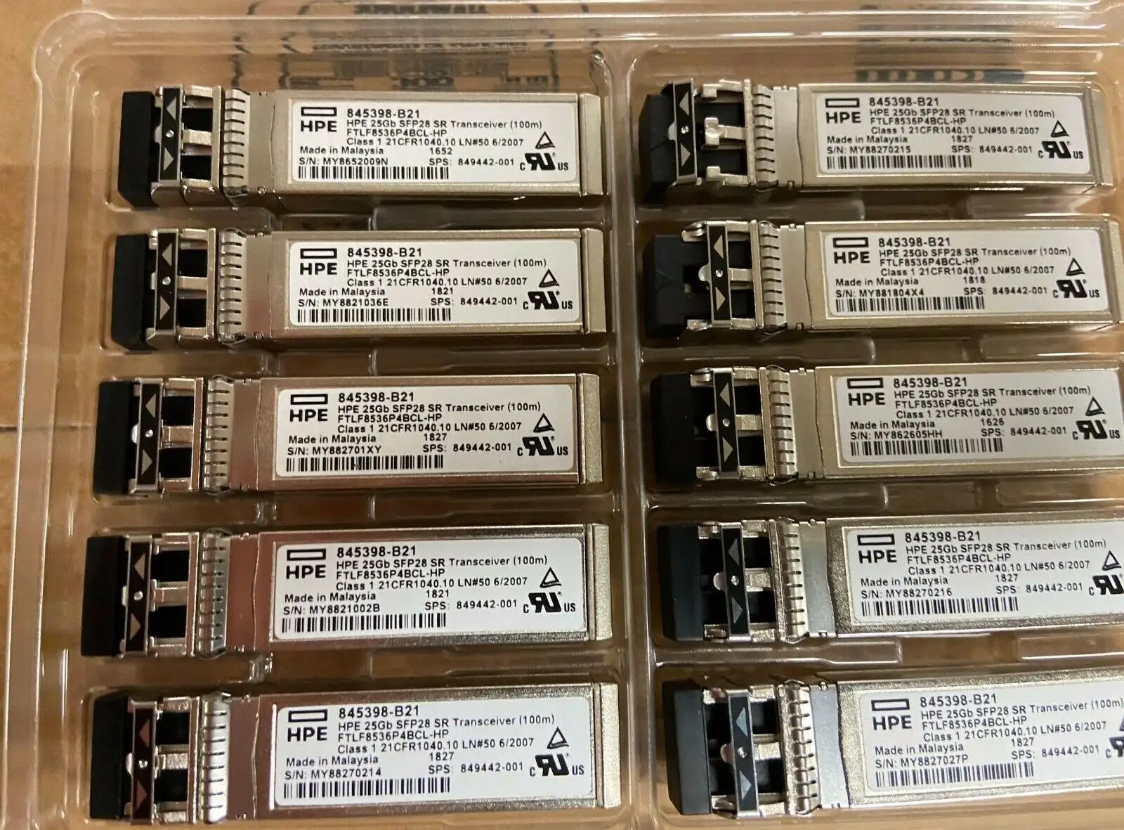 JLS FUTURE 845398-B21 HPE 25gb SFP28 SR 100m Transceiver