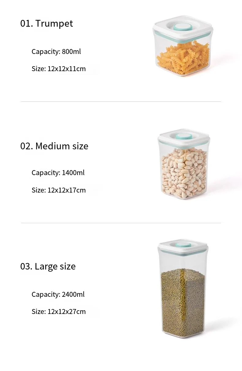 Square transparent sealed tank with scale food storage box Kitchen plastic grain storage tank storage tank supplier