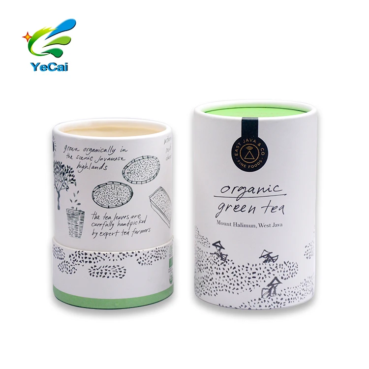 Coffee Bean Loose Tea Airtight Collagen Protein Powder Cardboard Paper Packaging Container Box Cardboard Tube Cylinder Boxes