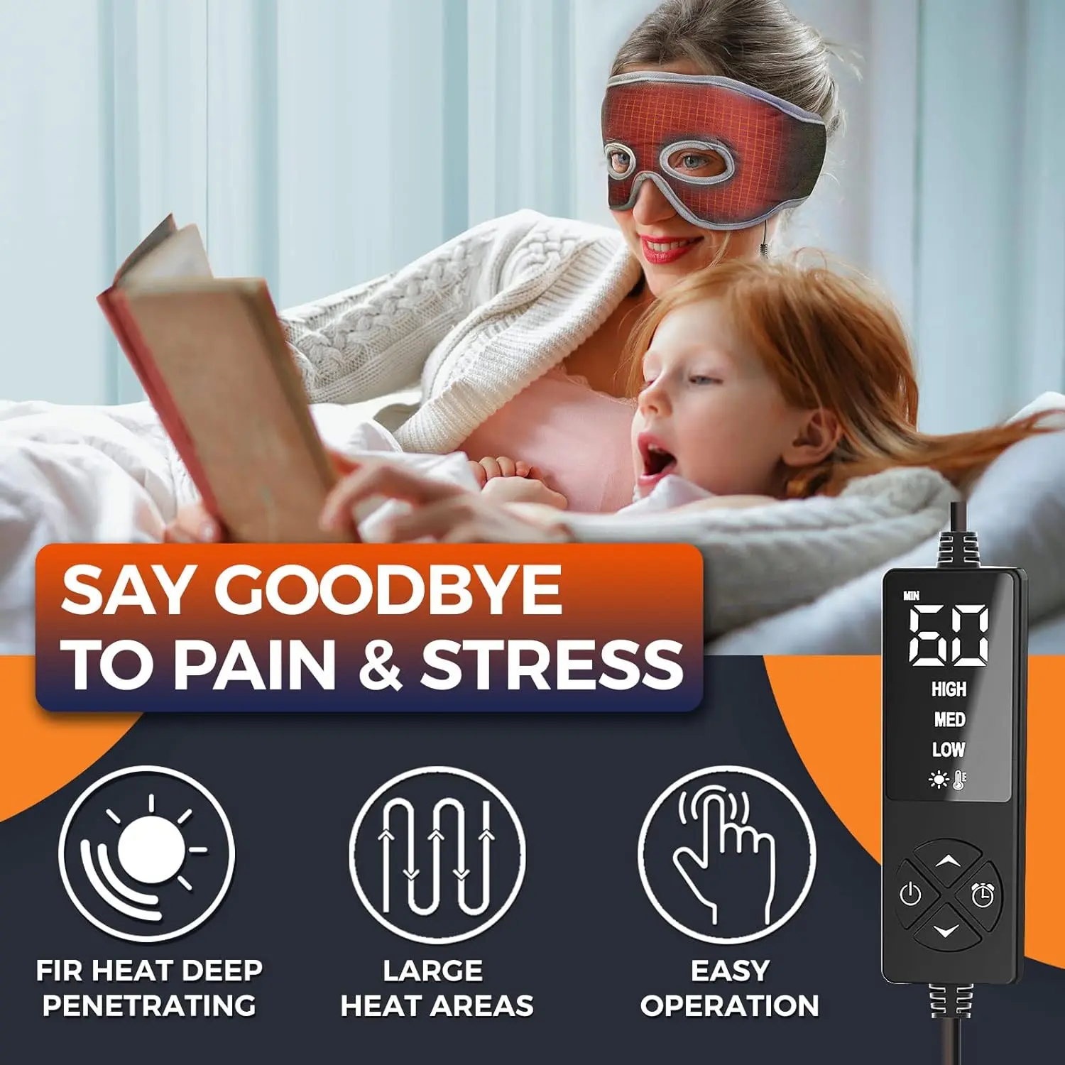 Sinus Relief Mask With 3 Heat Settings For Sinus Pressure Relief Usb