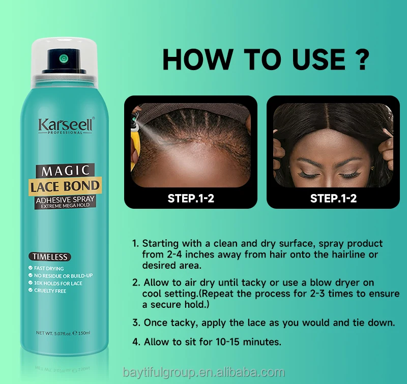 New Arrivals Private Label Aerosol Tank Strong Hold Wig Melting Spray