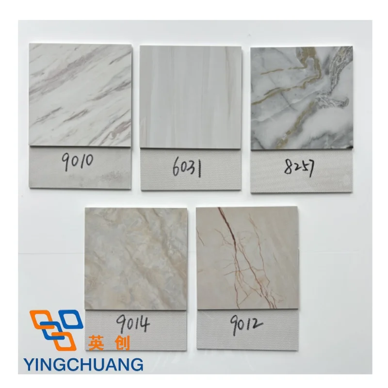 Yingchuang Modern Design UV Coated PVC Wall Sheet Waterproof Marble Panels for Decorated Wall