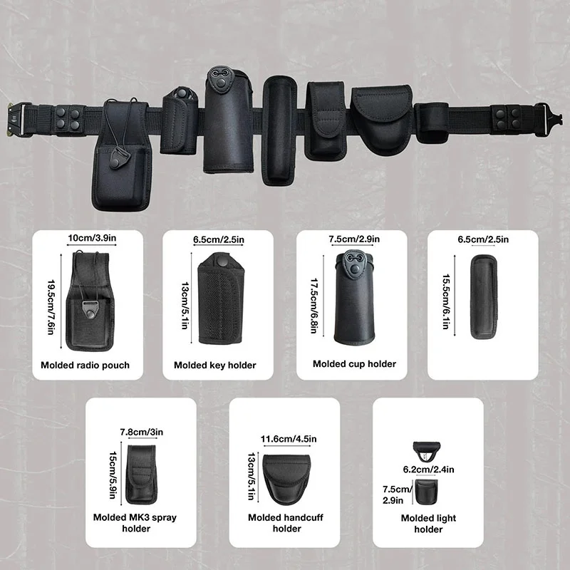 High Quality Premium Adjustable Tactical Duty Belt Set High Density Material Nylon Adjustable Quick-Release Tactical Belt