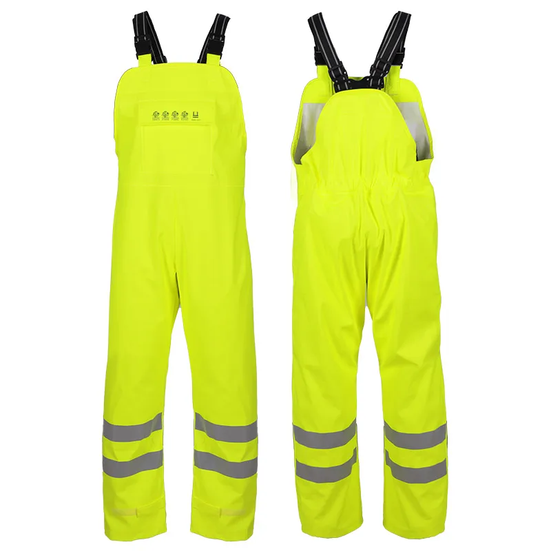 OEM hi vis yellow reflective raincoat