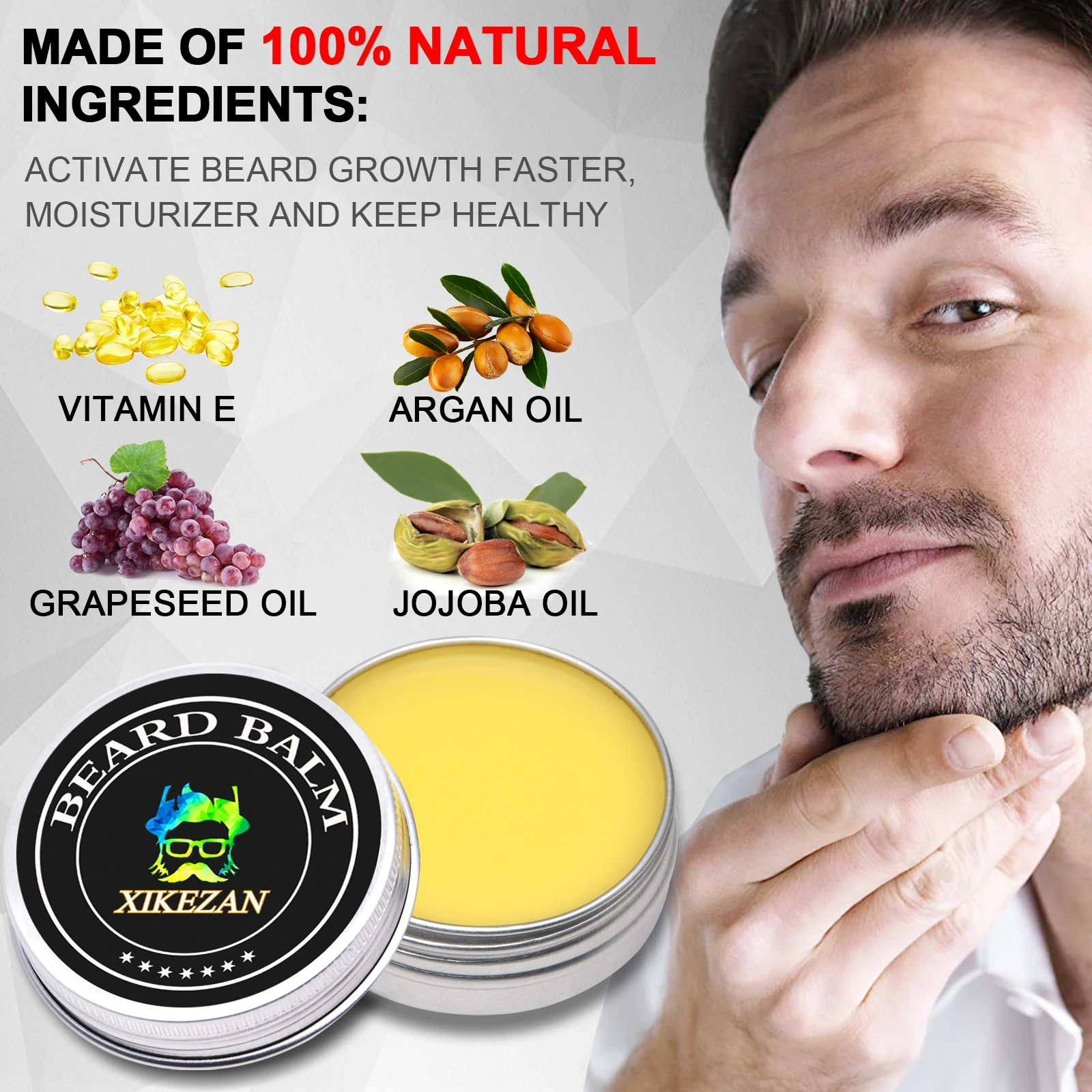 Xikezan 2022 Hot Popular Wood Beard Comb Beard Product Kit Beard Care