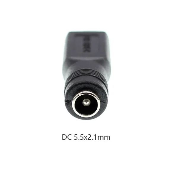 USB C Female to DC5521 Power Jack Adapter