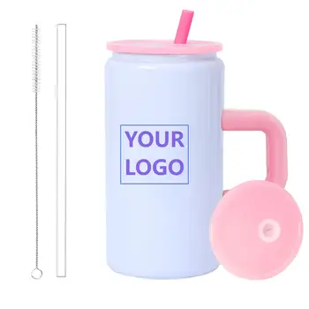 16oz Stainless Steel Double Wall Vacuum Insulated Tumbler Sublimation Mason Jar Beer Can Cup