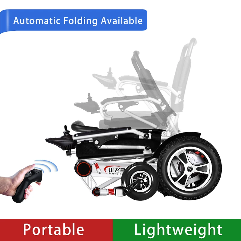 Portable Foldable Lightweight Lithium Battery Wheelchair Motorized ...