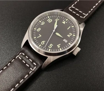 Custom 316L steel pilot mechanical watch male Xiaofei retro military watch luminous waterproof C3 luminous movement