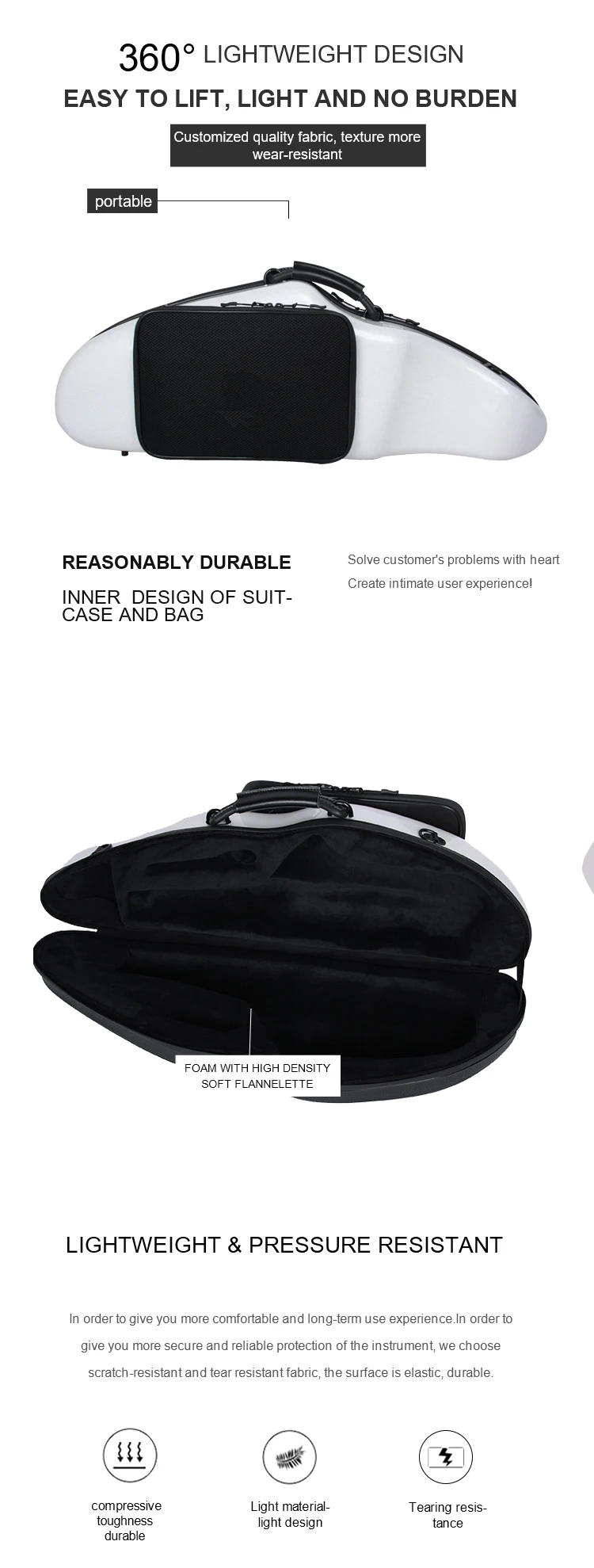 Portable Pc Waterproof Case For Tenor Saxophone Buy Tenor Saxophone