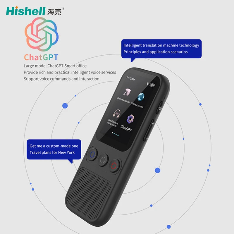 S80 Online Voice Portable Translator Device 2 Inch Smart Translator Support 138 Languages Translation