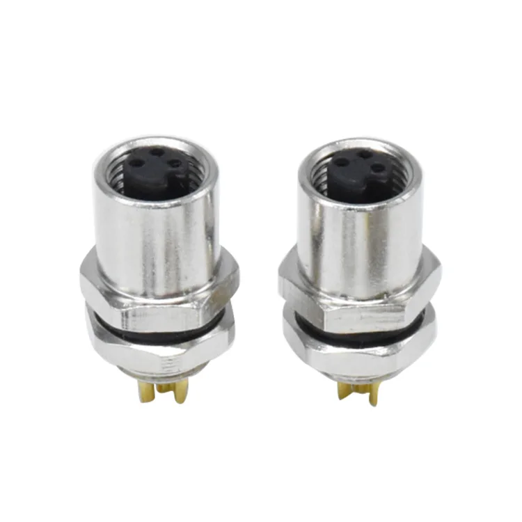 Custom Rear Lock Socket Circular Connectors Automotive Wire Assembly Plug Waterproof Electronic Aviation M5 3pin Cable Connector