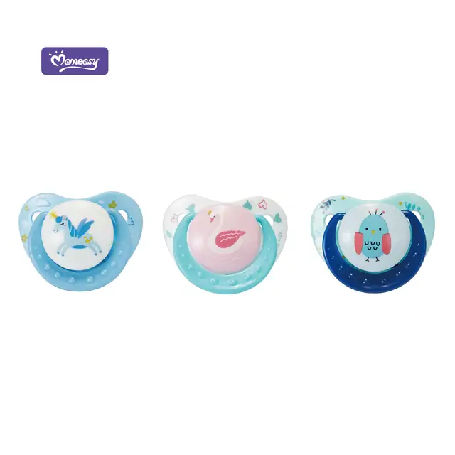 Ready Stock BPA Free Baby Pacifier Funny Cartoon Baby Soother Orthodontic Type Silicone Nipples Standard Blister+paper Card