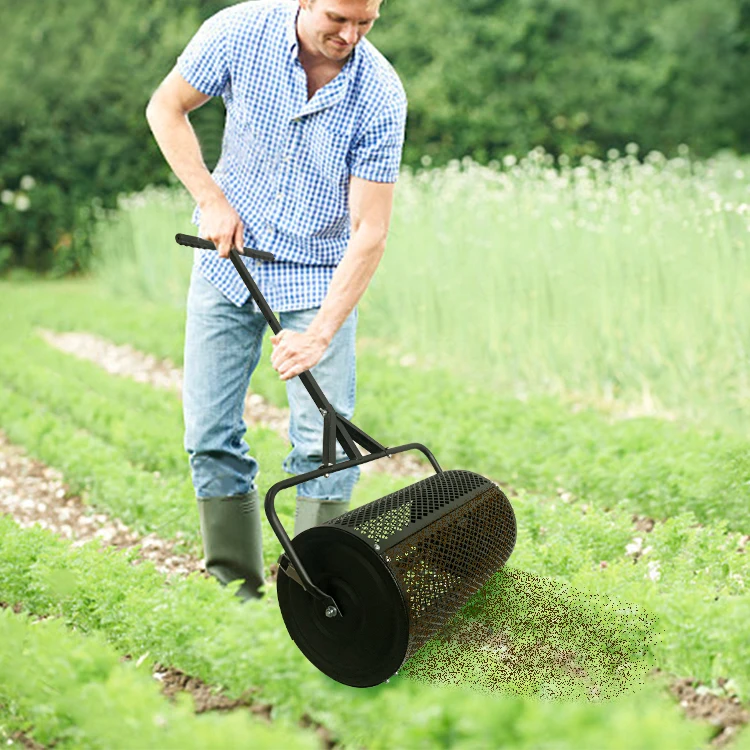 JH-Mech Tropfen dnger Grassamen streuer Kosten effizienter Betrieb Streuer  Rasen-und Garten werkzeug Metall kompost streuer