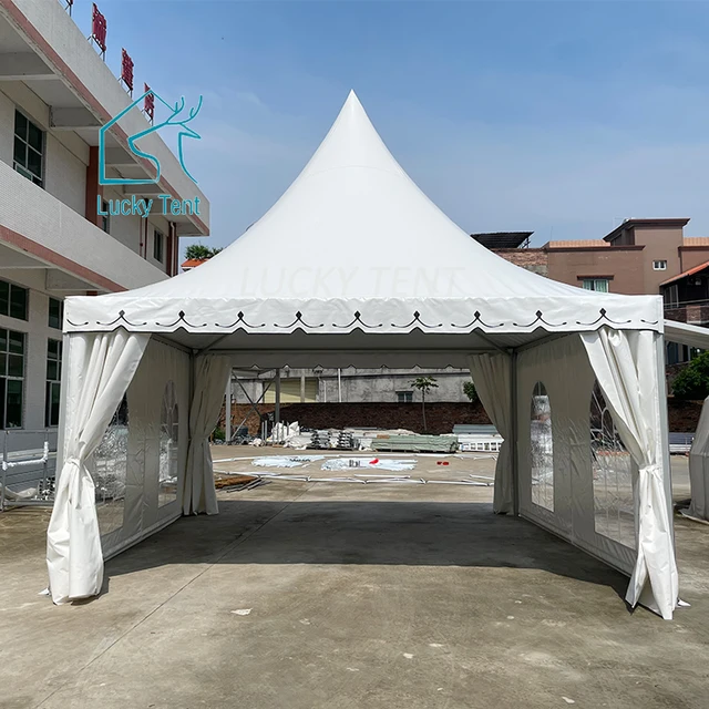 Chinese Guangzhou Exhibition Tent Manufacturer Good Prices Aluminum Pagoda Tent 5X5m For Sale Dubai