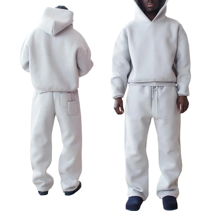 Custom Print Tracksuit Hoodie and Sweatpants Set High Quality Men Oversized Hoodie and Jogging Pants Set for Unisex