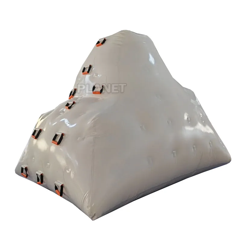 Popular PVC Inflatable Iceberg Floating Rock Climbing Mountain Durable Lake Inflatable Water Iceberg Slide for Kids and Adult