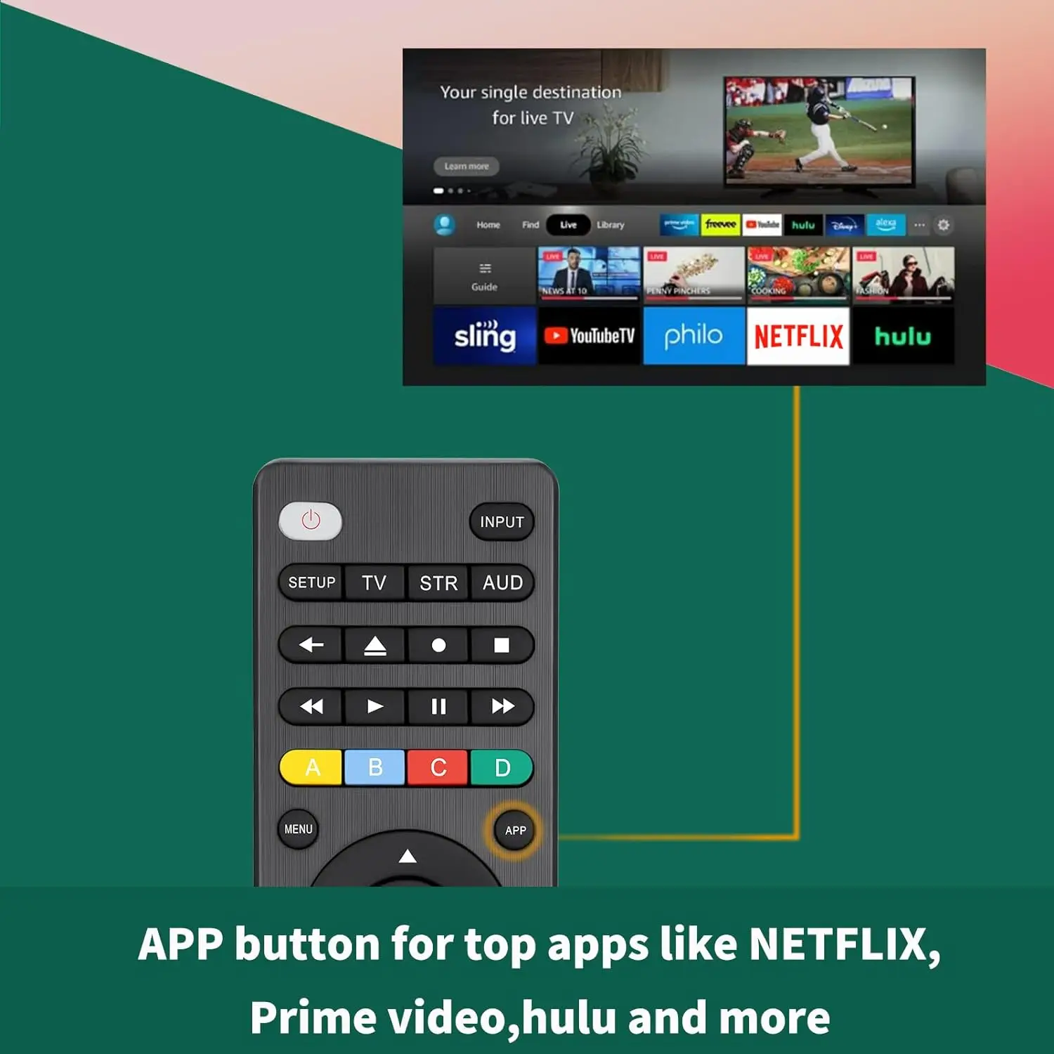 Replacement Universal Remote Control Smart TV IR Remote for Sound Bar Audio TV Box for Samsung LG Sony Phi-lips TCL Etc