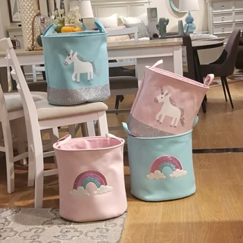 wholesale handle round  baby woven kids cute freestanding  toy hampers jute  laundry basket