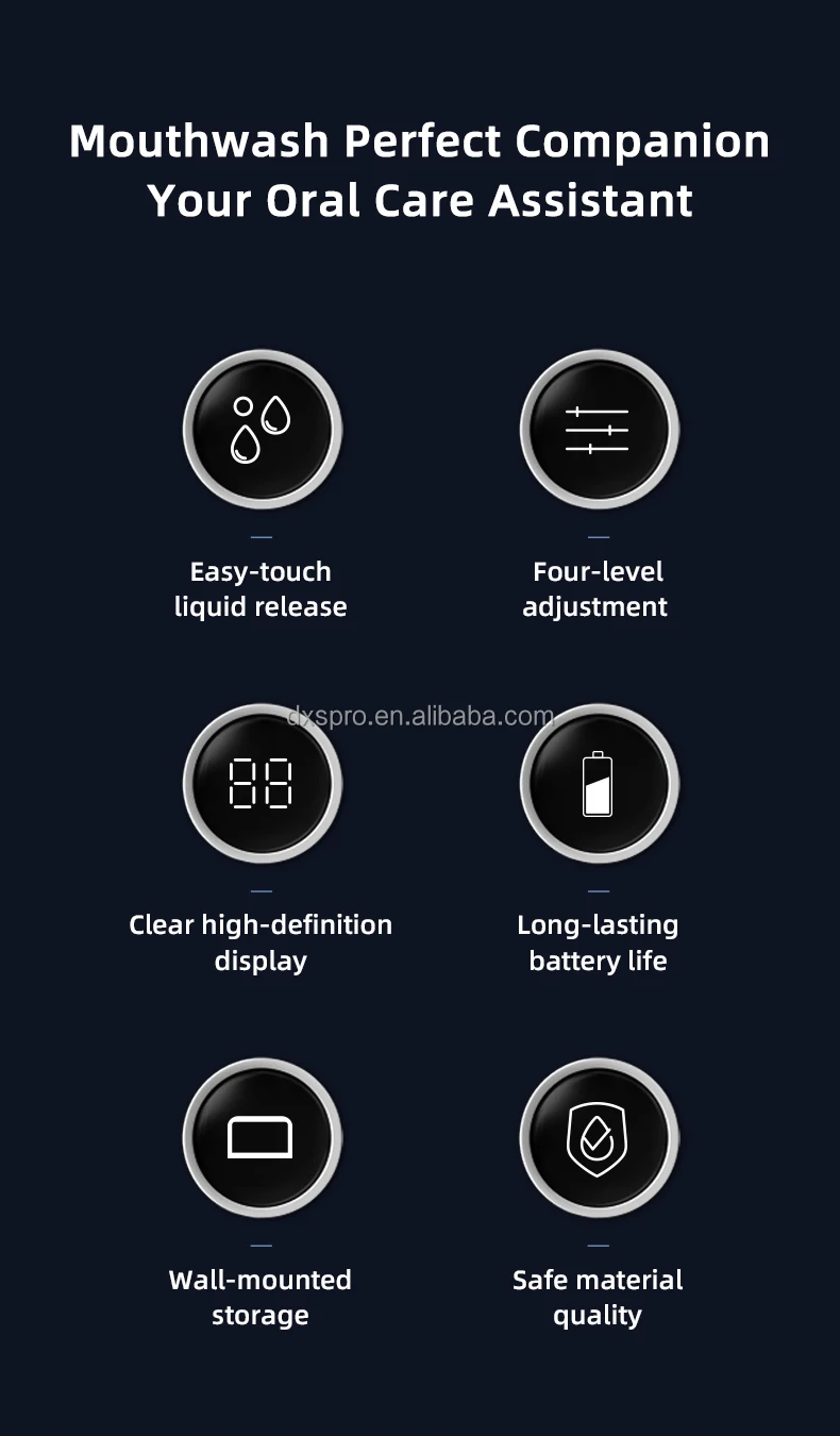 No Trace Back Glue Wall Mounted 500ml Large Capacity Mouthwash