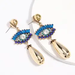 Hot Sale Crystal Big Alloy Diamond Eyes Earrings Women Europe And America Alloy Inlaid Artificial Earring Wholesale