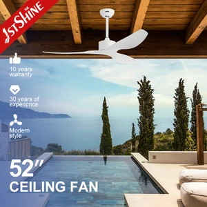 1stshine Ceiling Fan DC Copper Motor Reversible Function Soft Wind Timer Setting ABS Ceiling Fan with Remote