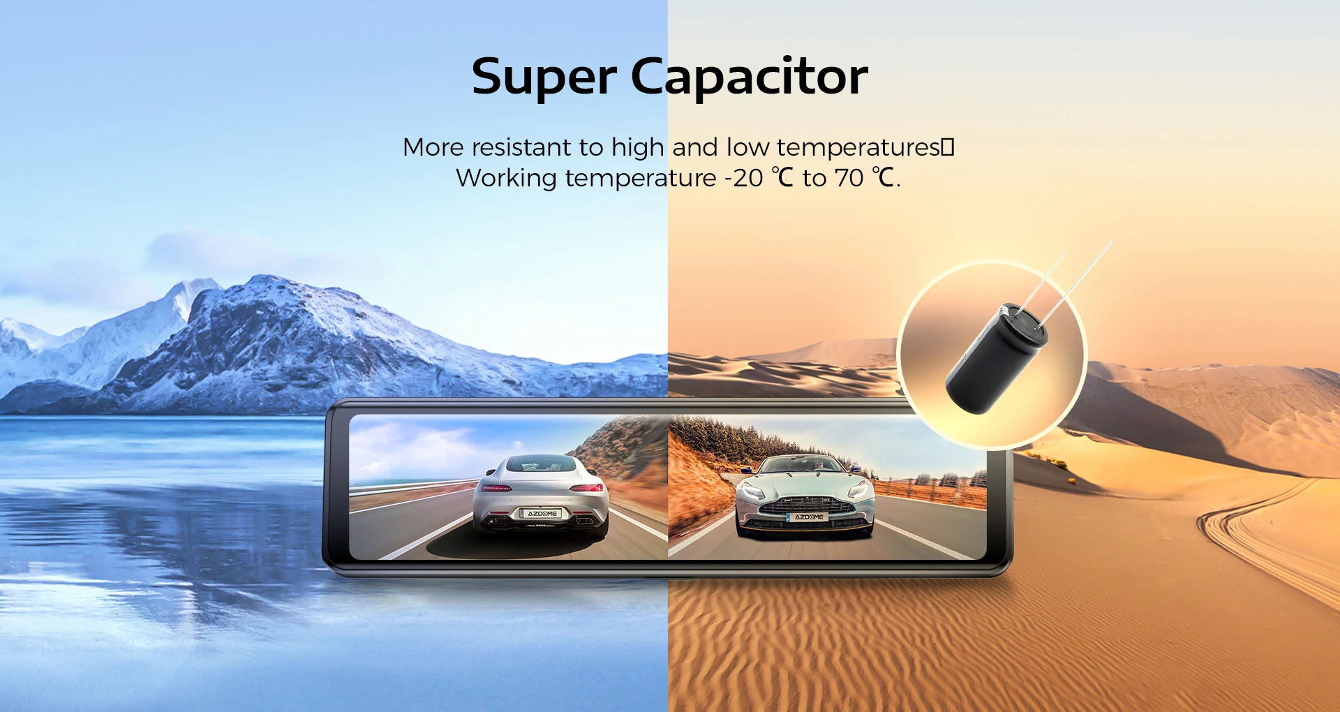 AZDOME PG18S 4K Dual Lens Car Video Recorder - 1 Year Warranty