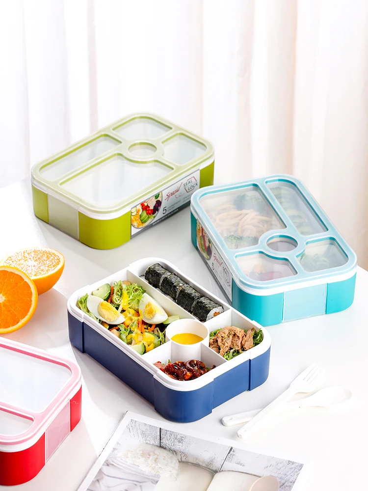 Amazon Custom Insulated Boxes Thermal Compartment Lunch Box Hotsale Leakproof Stackable Plastic Food Packing Rectangle Shantou