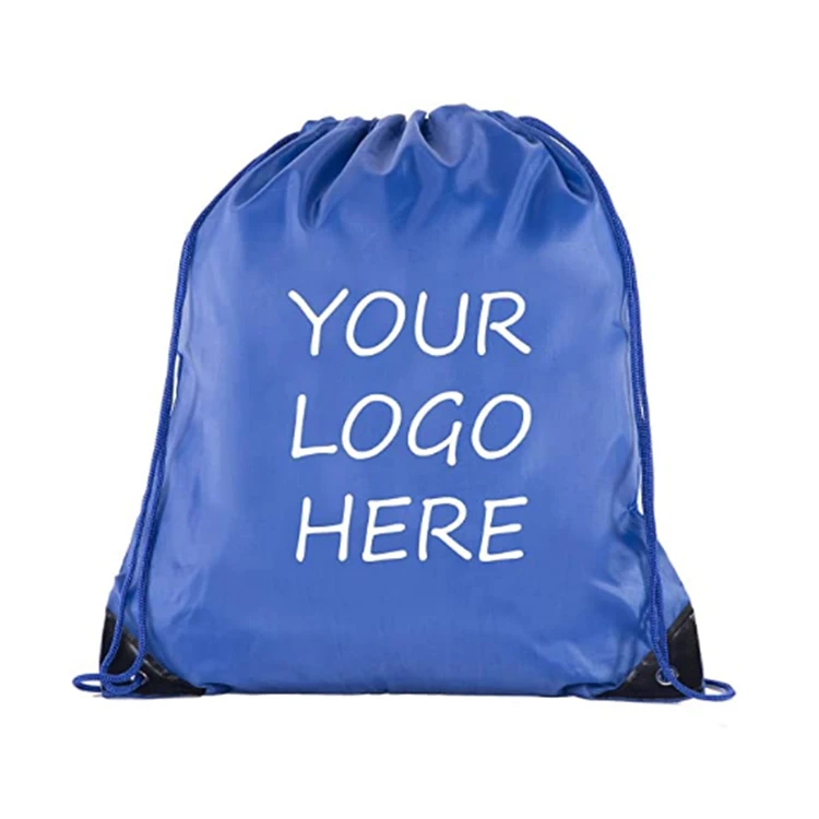 Custom Draw String Bag Logo Printing Waterproof Sports Polyester Nylon