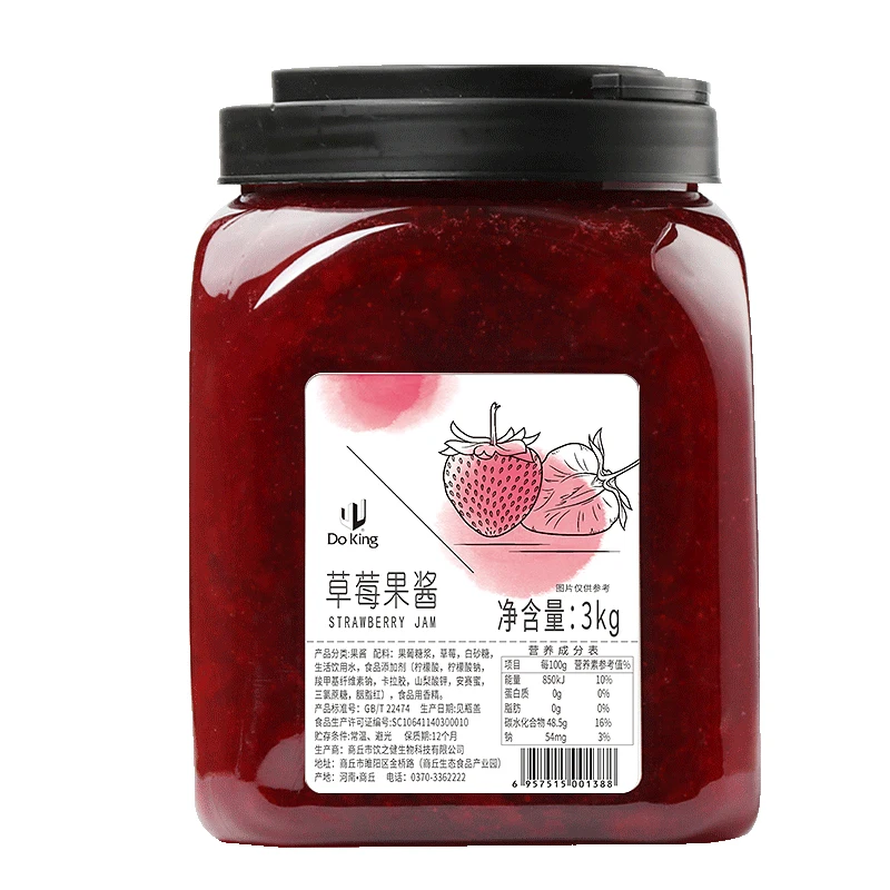 China Suppliers Best Selling Products Strawberry Jam With Glass Jars For Breakfast Bread