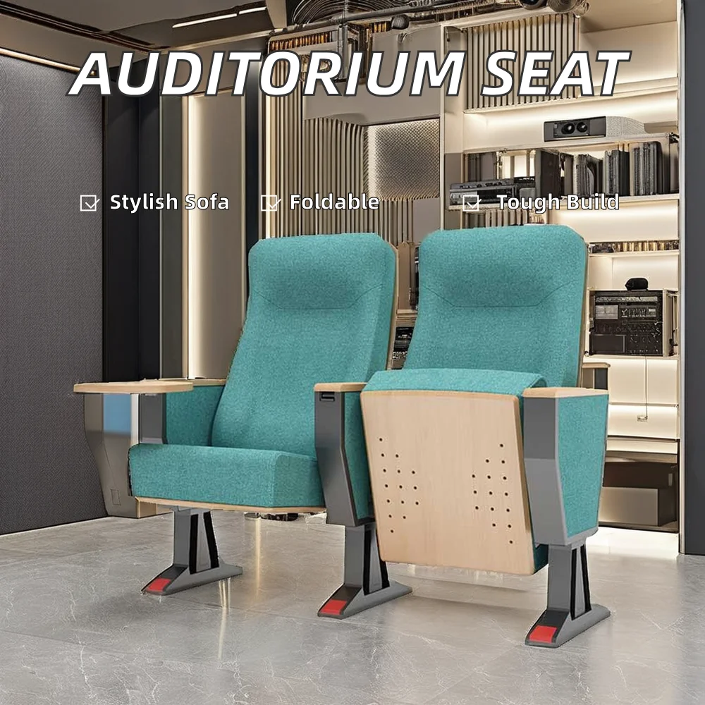 Furniture Lecture Room Conference Performance Church Chair Fabric Folding Movie Theater Seat Auditorium Hall Chair for Meetings