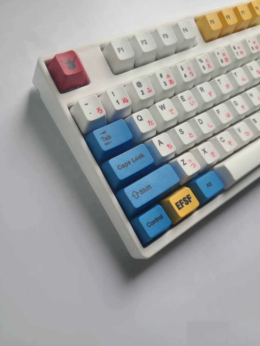 OEM профиль 126 клавиши краситель сублимационный семена GUNDAM Keycap PBT Набор колпачков с английской и японской раскладкой
