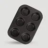 Black-6 hole cake baking pan
