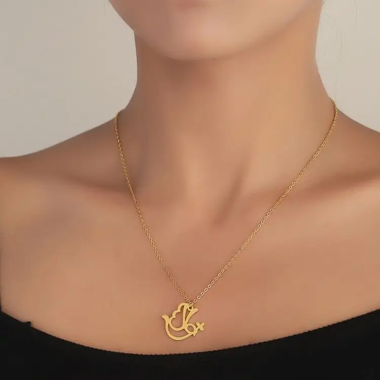 Peace Dove Cross Pendant Necklaces For 