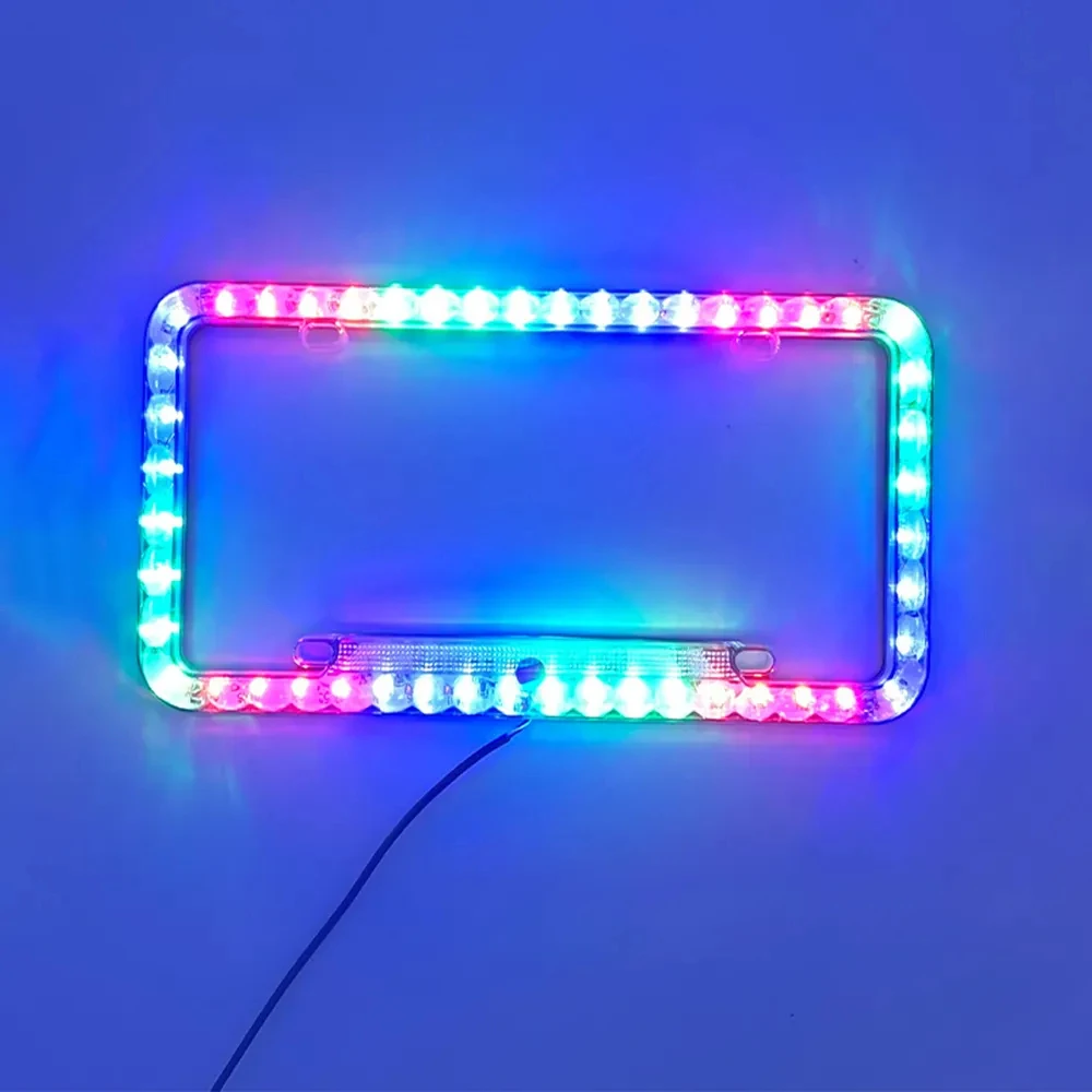 License Plate Frame Custom Logo Scrolling Led License Plate Frame With Led Light