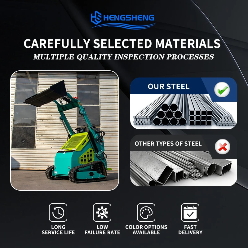 EU/EPA HS360W Crawler-type Skid Loader Youpu Diesel Engine Bucket Capacity0.06m³ Snow Removal One-year remote warranty Portable