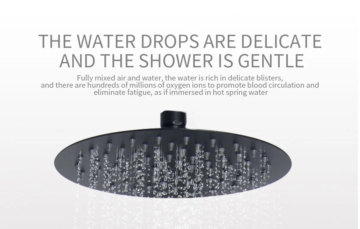 Modern Brass Round Dual Function Bar Valve Shower System - Black manufacture