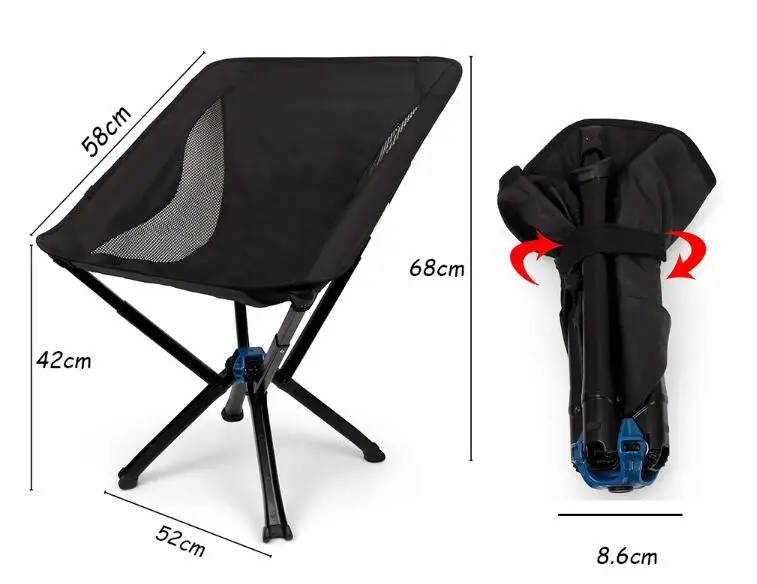 Portable High Quality Modern design Foldable Camping Chair Aluminum Alloy Outdoor fishing chair or park use manufacture