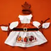 New thanksgiving gift dress with white headpiece