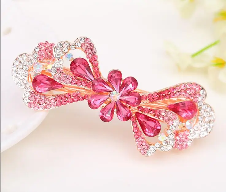 FJ01, лидер продаж, модные заколки из сплава со стразами, аксессуары для волос