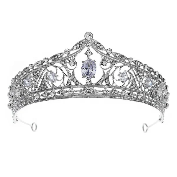 Винтажная Золотая свадебная барочная Хрустальная корона Королева Тиара выпускного вечера свадебные аксессуары для волос ювелирные изделия