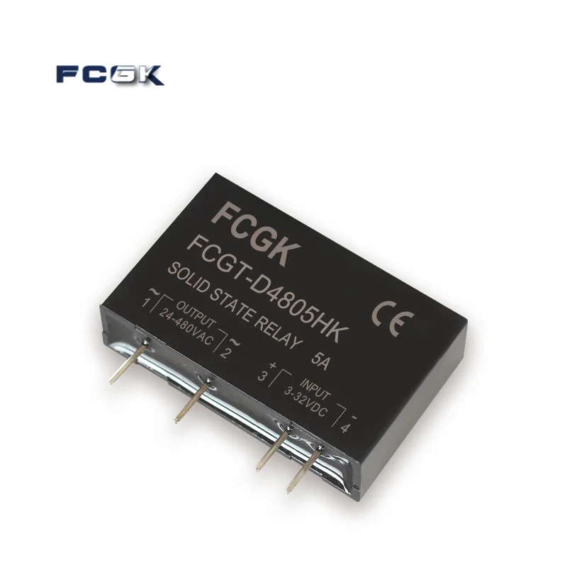 SIP Solid State Relay 5a SSR Relay Dc Control  Ssr Pcb Input 3V 5V 12V 24V 32V Ssr 5a Pcb Mount