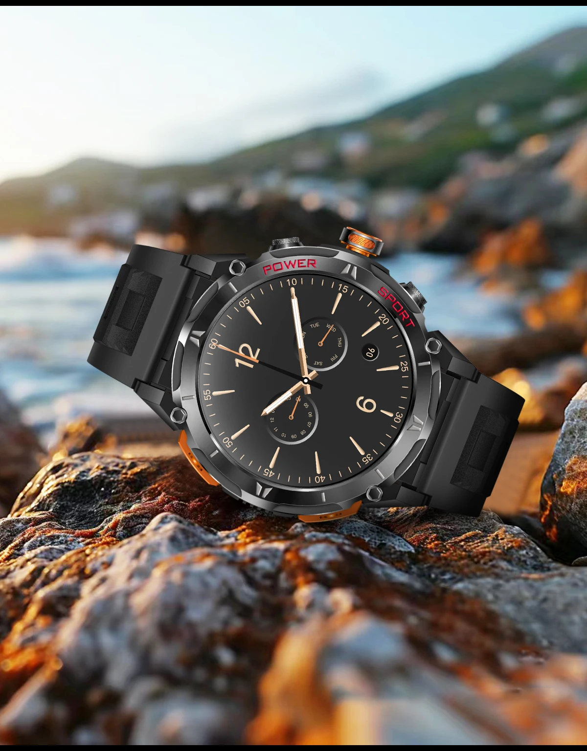 Outdoors GPS Sport Watch Y18 Smart Watch with IP68 Waterproof