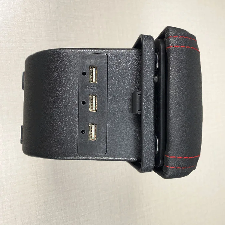 product universal car arm rest center console split type storage box central universal armrest with usb charger-9